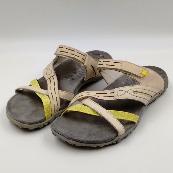 Merrell women's size 8 terran weave II hiking sport sandal Yellow white perform - Picture 1 of 7